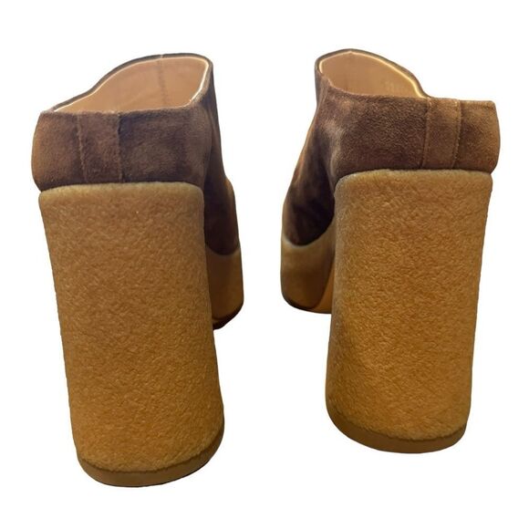 Revolve Attilio Giusti Leombruni AGL Sista Platform Suede Leather Mule Clog 37.5 - Picture 9 of 12